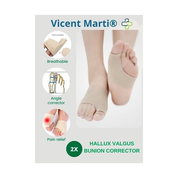 2 separateur orteil, soin des pieds et redresseur orteil, orthese hallux valgus, ecarteur orteil, medical corrective hallux v