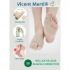 2 separateur orteil, soin des pieds et redresseur orteil, orthese hallux valgus, ecarteur orteil, medical corrective hallux v