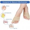 Orthèses pour Hallux Valgus, Correcteur Hallux Valgus avec Coussinet de Gel, 2 en 1 Protecteur et Séparateur de Gros Orteil, 