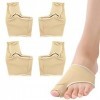 Leikedun 2 Paires Hallux Valgus Correcteur Jour Nuit, Gros Redresseur Orteil Manchons de Protection avec Gel, Correcteur d‘Oi