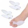 Lamkrtlp 2 Paires Séparateur dOrteils, Correcteur dorteils, écarteur des orteils, Ecarteur Orthese Pied, Gel élastique, Pro