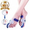 Kemei Paire de coussinets de correction avec attelle pour hallux valgus et oignon Soulagement de la douleur et correction pou