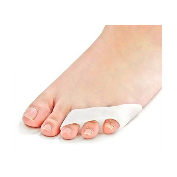 2 Paires de correcteurs d’orteils contre l’hallux Valgus - Pour les petits orteils - 3 Trous - En silicone