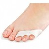 2 Paires de correcteurs d’orteils contre l’hallux Valgus - Pour les petits orteils - 3 Trous - En silicone