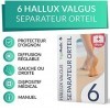 YOGAMEDIC® Redresseur Orteil & Écarteur Orteil, Détente du Gros Orteil, Étirement 6 pcs Protection Hallux Valgus Gel Adaptabl