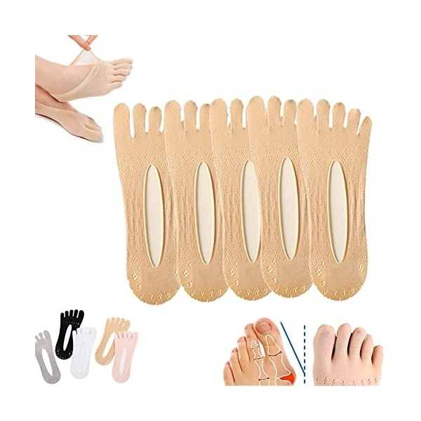 Orthoes Bunion Relief Socks Toe Separator Socks Sock Align Toe Socks for Bunion  Bunion Corrector for Women No Show Toe Socks 5 pair