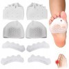 Separateur Orteil Hallux Valgus, Ecarteur Orteil Silicone Gel, Silicone Oignon Correcteur, Gel Séparateurs dOrteil, Pour Sou