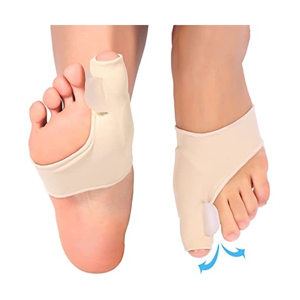 Orthèses Hallux Valgus, 1 paire Séparateurs dOrteils en Gel Protecteur pour Soulager la Douleur, Hammer Toe, Bunion, Hallux 