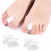 Séparateurs dorteils en silicone, 4 packs décarteurs dorteils en gel pour hommes et femmes, correcteur doignons, orteils 