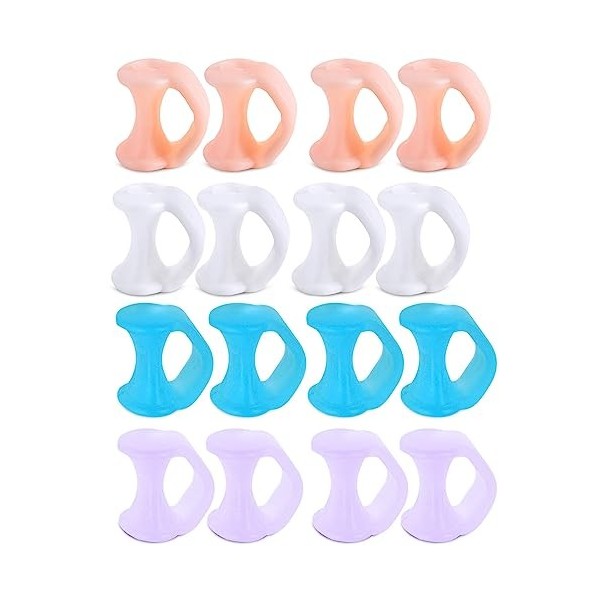 Séparateurs Dorteils, 8Pcs écarteurs dorteil Protege Orteils Silicone Petit Entretoise Chevauchement dorteils Correcteur H