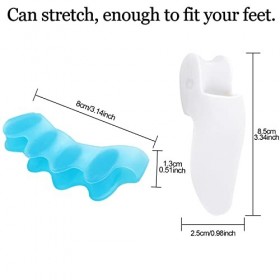 Séparateur Orteils Silicone,Hallux Valgus Correcteur,2 Paires Separateur Orteil Hallux Valgus,2 Paires Correcteur doignon,Ai