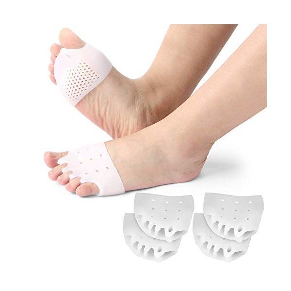 Tinkber 2 paires de séparateurs dorteils en gel pour métatarse, lisseur dorteils en gel pour se chevaucher, correcteur doi