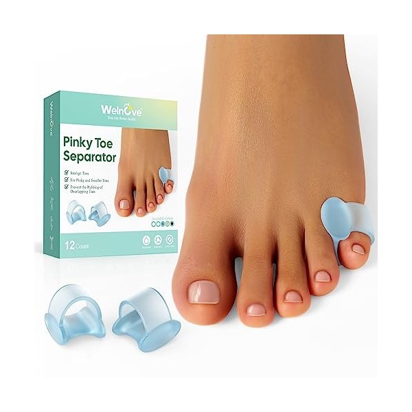 Welnove Toe Separator,Bunion Corrector for Women Big Toe,Big Toe Protectors,Easy to Clean,