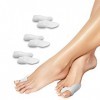 Lot de 6 séparateurs dorteils pour hallux valgus - Attelle dorteils pour homme et femme - Bandage de protection pour les ch