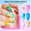 Makartt Clear Blooming Gel 15 ml Vernis UV LED Soak Off pour leffet détalement, Vernis à Ongles en Marbre Dessins dongles 