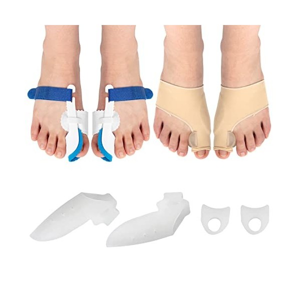 MengH-SHOP Correcteur DOrteils Orthèse Hallux Valgus Séparateurs et Gel Traiter la Douleur Sous le Pied dans la Jointure Du 