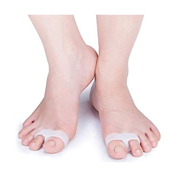 Pedimend Silicone Gel Bunion Protector with Toe Separator 1 pair | Silicone gel double loop toe separator | Prevent Corns/C