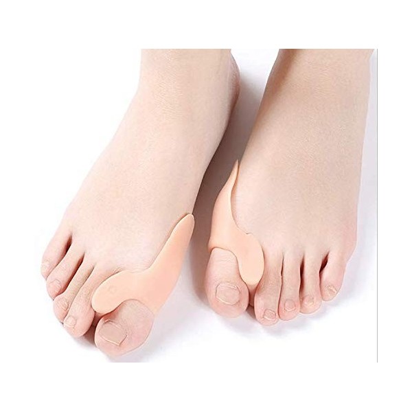 JYtop 2 paires de séparateurs dorteils en gel pour un alignement parfait des orteils et un soulagement de la douleur causée 