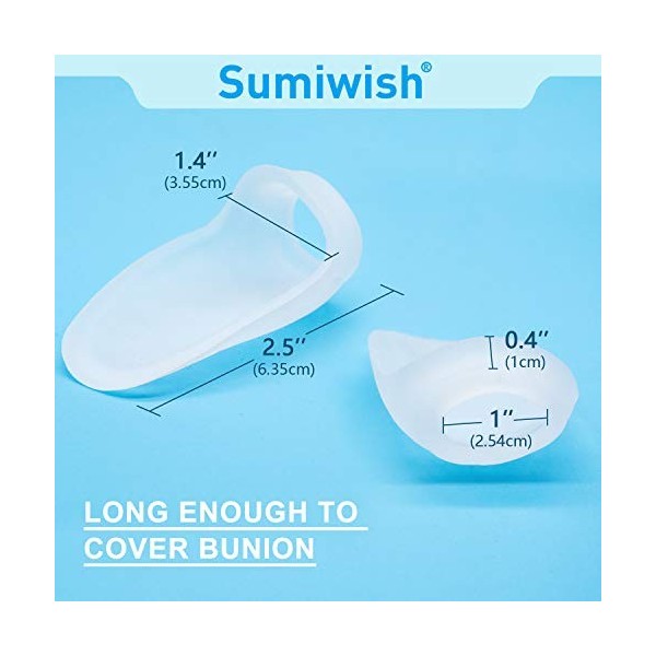 Sumiwish Bouclier doignon, Paquet de 10 coussinets doignons en gel à gros orteils, protecteurs doignons pour soulager la d