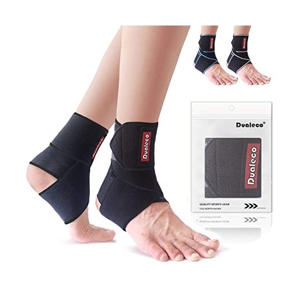 Dualeco Réglable Chevillere 1 Pièce, Attelle Cheville Sport/Football/Running, Chevilliere De Maintien Ligamentaire, Strapping