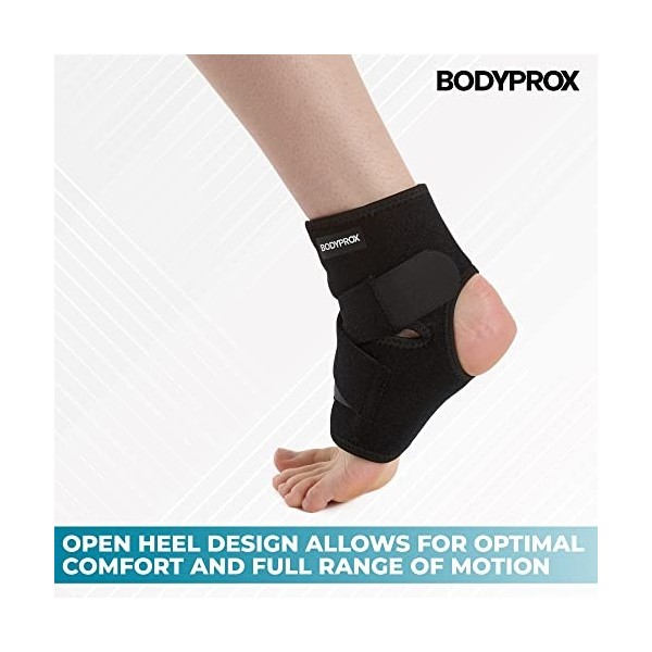 Bodyprox Support De Cheville, Manchon De Néoprène Respirant, Enveloppement Réglable!