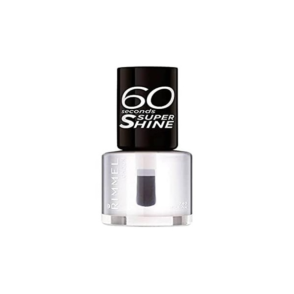 Rimmel - Vernis à Ongles 60 Seconds Super Shine - Ultra Brillance et Longue Tenue - Séchage Rapide - 740 Clear - 8ml