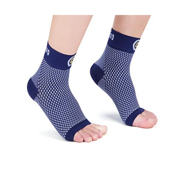 CAMBIVO Chevillere Entorse 2 Paires, Chaussettes de Compression Femme Homme, Chevillere Sport, Bas Contention pour Running, F