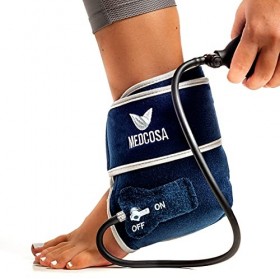 Medcosa Attelle à poche de froid pour cheville, avec pompe de compression intégrée, pour traitement de laponévrosite plantai