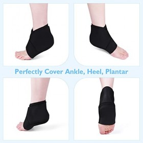 Helthrelife Pack de glace au talon pour soulager la douleur, enveloppe de glace à la cheville en gel réglable pour la douleur