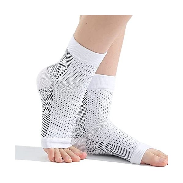 2 paires de chaussettes anti-douleur Heelsium, chaussettes apaisantes pour neuropathie, manchon de compression de la cheville