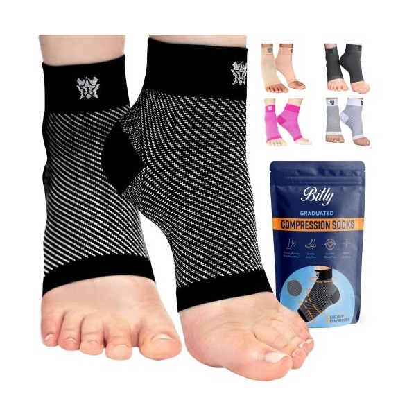 Chaussettes de compression pour fasciite plantaire pour homme et femme - Soutien de pied et de cheville de qualité supérieure