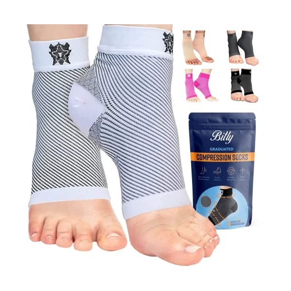 Chaussettes de compression pour fasciite plantaire pour homme et femme - Soutien de pied et de cheville de qualité supérieure