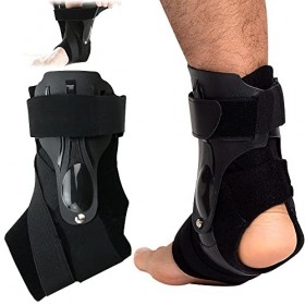 CJBIN Attelle Cheville Entorse, Chevillère Sport avec Panneau PE, Ajustable Bandage Cheville pour les Entorses de la Cheville