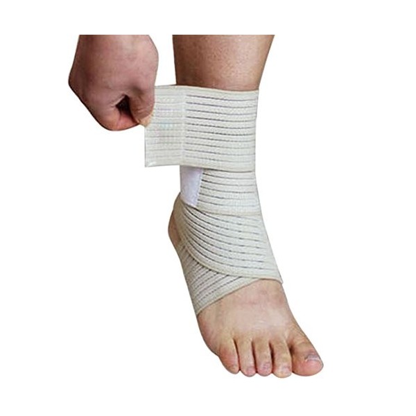 Sztara Bandage de maintien élastique pour la cheville avec bandes Velcro 70 cm, Skin Color