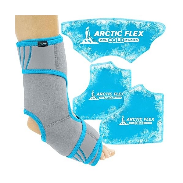 Vive Bandage de compression pour cheville - Support de compression pour pieds froids et chauds - Support réglable pour refroi