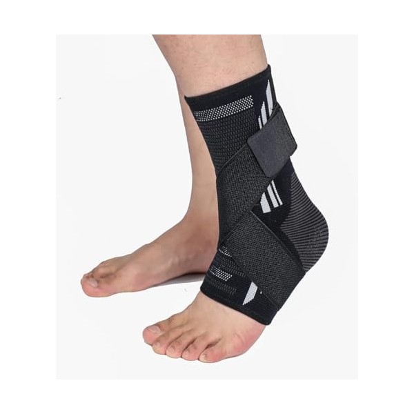 VITTO Chevillère Entorse - Attelle Cheville - Chevilliere de Maintien Bande pour les Foulures, Ligamentaire et Blessures Spor