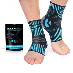 Lot de 2 chevillères professionnelles respirantes pour fasciite plantaire, chaussettes de compression antidérapantes pour dou