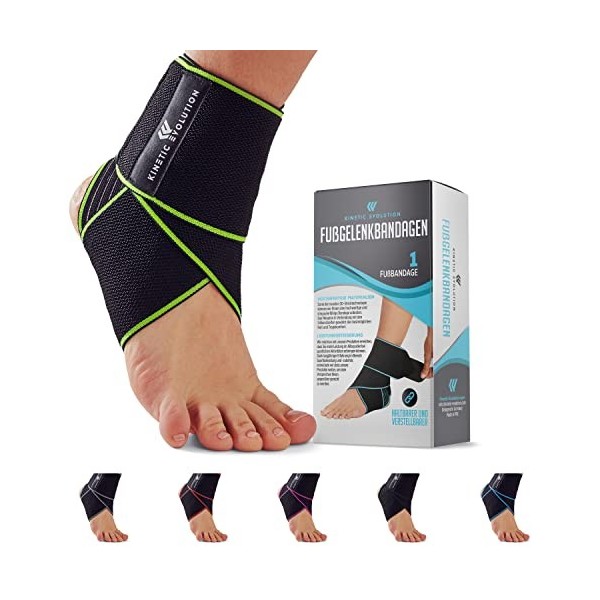 KINETIC EVOLUTION Chevillière pour homme et femme - Flexible - Protection de cheville - Stabilisée et soutient - Bandage de s...