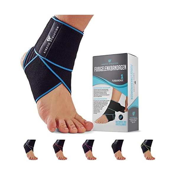 KINETIC EVOLUTION Chevillière pour homme et femme - Flexible - Protection de cheville - Stabilisée et soutient - Bandage de s...