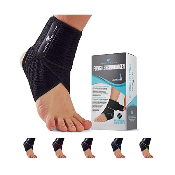 KINETIC EVOLUTION Chevillière pour homme et femme - Flexible - Protection de cheville - Stabilisée et soutient - Bandage de s...