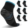 Gcbiger Lot de 7 paires de chaussettes de compression pour homme et femme - Pour fasciite plantaire - Soulagement de la doule