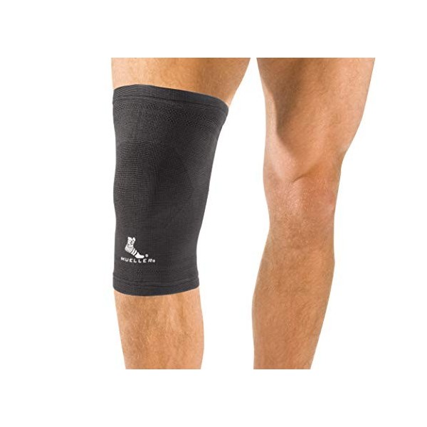 MUELLER Bandage Sport Medicine de Genou élastique Activ M Noir - Noir