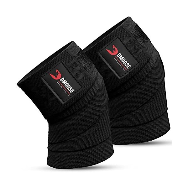 DMoose Genouillère Bandage Musculation Rolls à Compression élastique pour améliorer Vos Exercices Powerlifting, Weightlifting