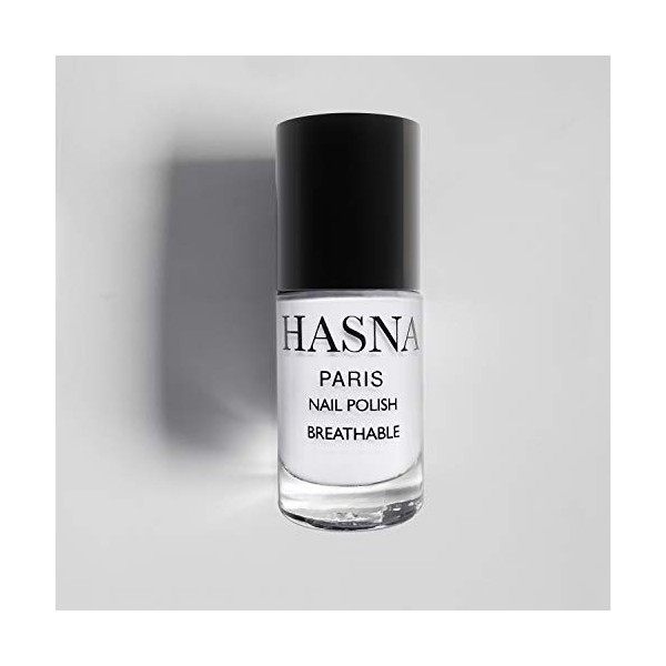 Hasna Paris - Vernis à Ongles Halal - Éco-Responsable - Brillance et Longue Tenue - Facile à Appliquer - 6ml BLANC 