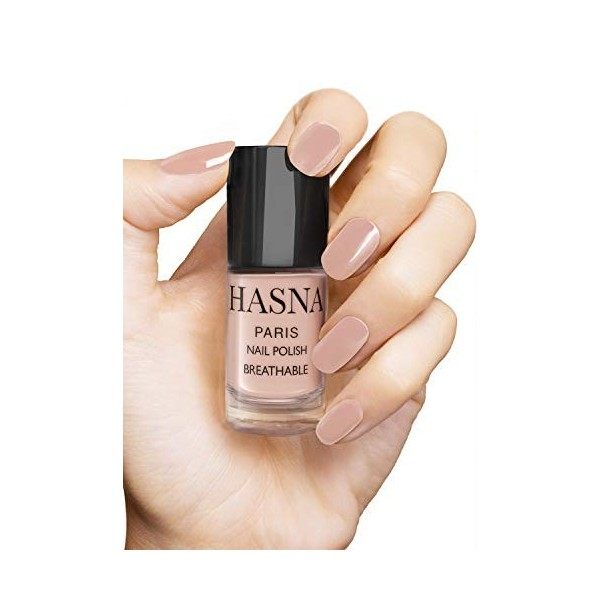 Hasna Paris - Vernis à Ongles Halal - Éco-Responsable - Brillance et Longue Tenue - Facile à Appliquer - 6ml BLANC 