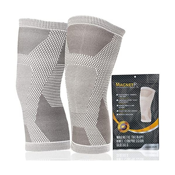 MagnetRX® - Genouillère rotulienne lot de 2 Manchon de compression pour genoux avec aimants ligamentaire pour le sport main