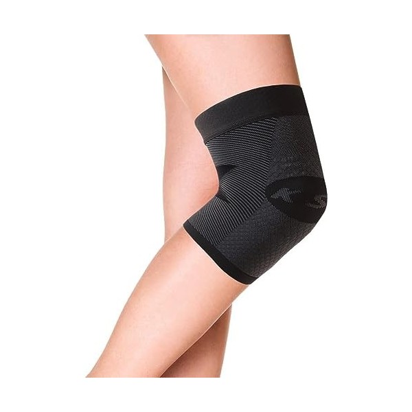 Orthosleeve® KS7 Manchon de genou | Noir - taille L | Technologie Exclusive de Compression 7 Zones Genouillères