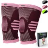 2 Pack Genouillères Homme et Femme - Manchon de Compression du Genou pour Running, Basket et Sports - Genouillère pour lArth