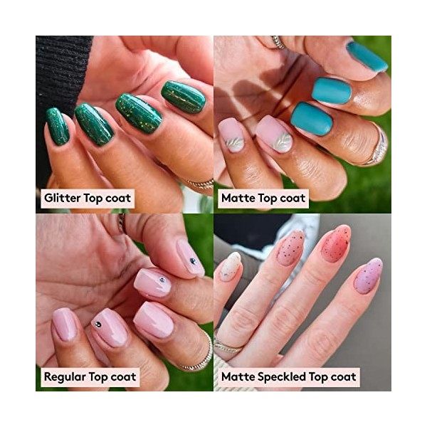 Mylee Top Coat 10 ml UV/LED Soak-Off Nail Art Manucure et Pédicure, Dure Jusquà 2 Semaines, Facile à Appliquer, Sans Ecaille