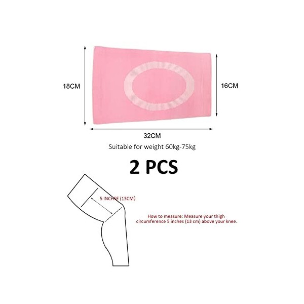 1 paire de genouillères de compression rose pour gym, course à pied, usage quotidien et soulagement des troubles articulaires